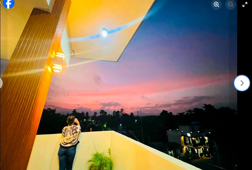 Rooftop sunset view